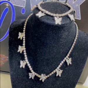 Butterfly Necklace & Ankle Set